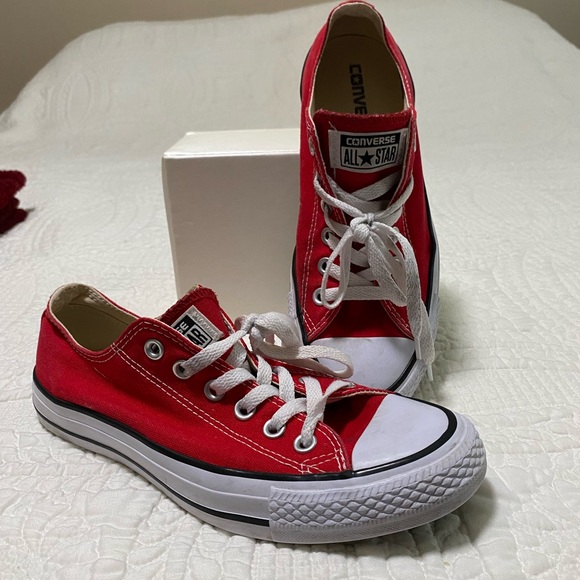 Converse All Star Red Canvas Sneakers - Picture 2 of 8
